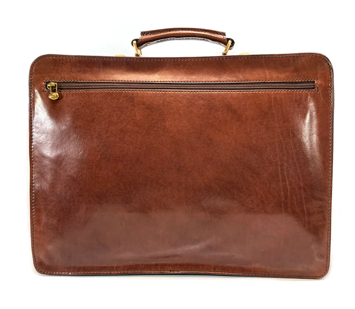 The Bridge Twin Gusset Briefcase - Made in Italy - Image 3