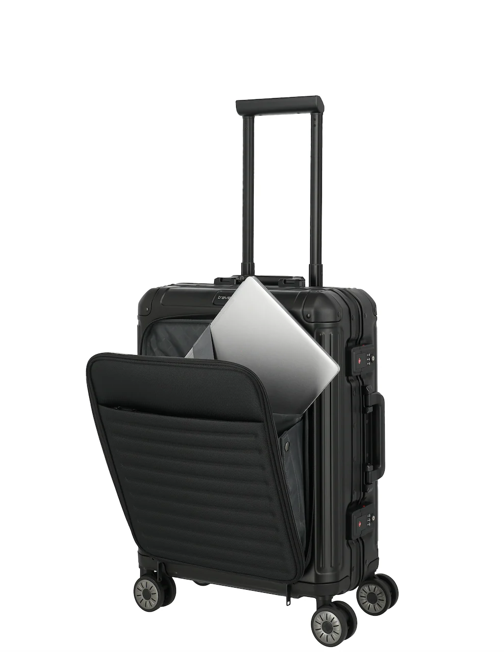 Travelite Next Trolley S+ 55cm Front Pocket - Image 3